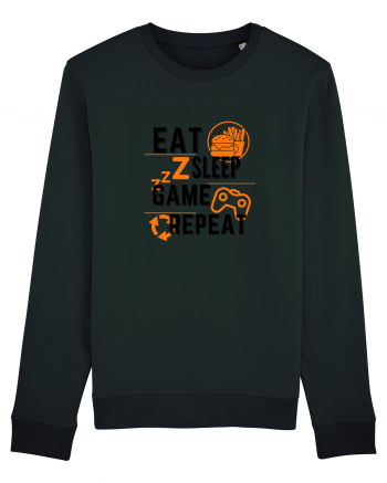 Eat Sleep Game Repeat Black