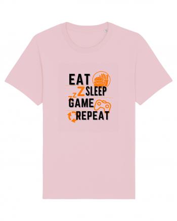 Eat Sleep Game Repeat Cotton Pink