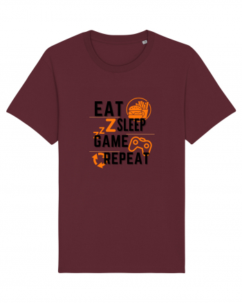 Eat Sleep Game Repeat Burgundy