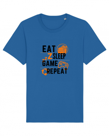 Eat Sleep Game Repeat Royal Blue