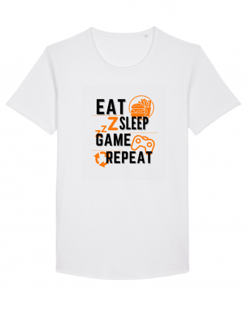 Eat Sleep Game Repeat White