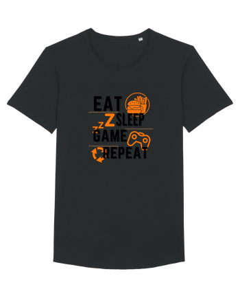 Eat Sleep Game Repeat Black