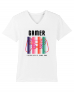 GAMER Every Day Is Game Day Tricou mânecă scurtă guler V Bărbat Presenter