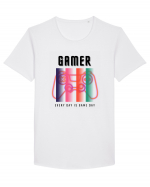 GAMER Every Day Is Game Day Tricou mânecă scurtă guler larg Bărbat Skater