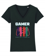 GAMER Every Day Is Game Day Tricou mânecă scurtă guler V Damă Evoker