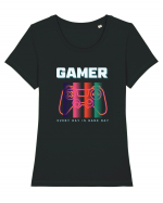 GAMER Every Day Is Game Day Tricou mânecă scurtă guler larg fitted Damă Expresser