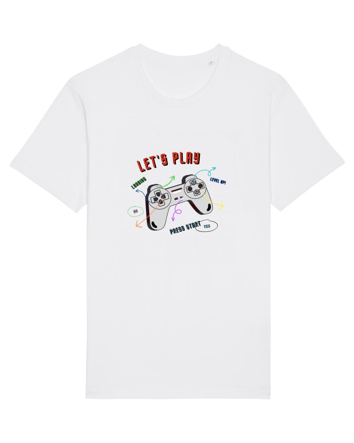 Tricou mânecă scurtă Unisex Rocker White