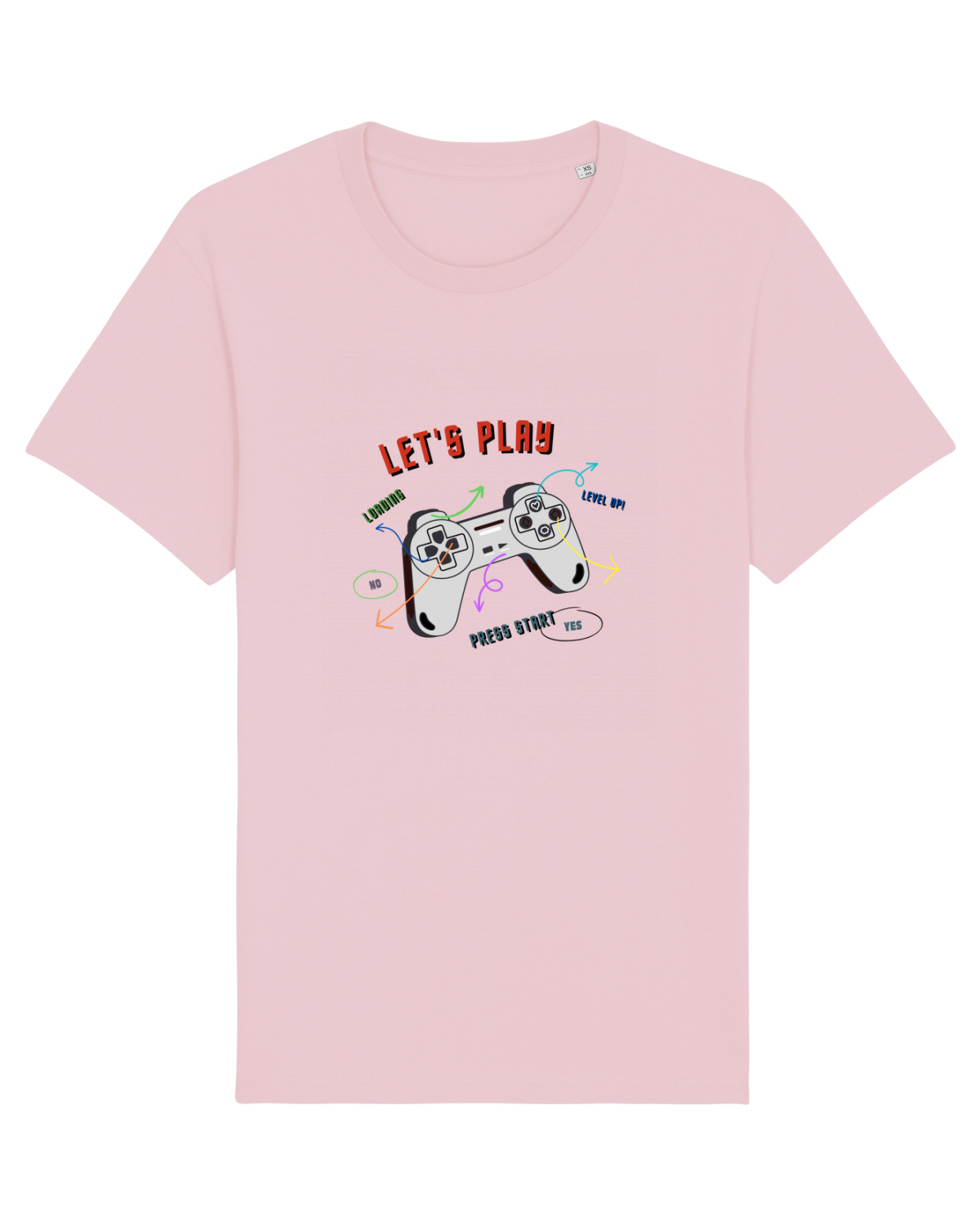Tricou mânecă scurtă Unisex Rocker Cotton Pink