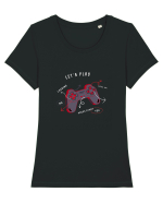 Let s Play ... Tricou mânecă scurtă guler larg fitted Damă Expresser