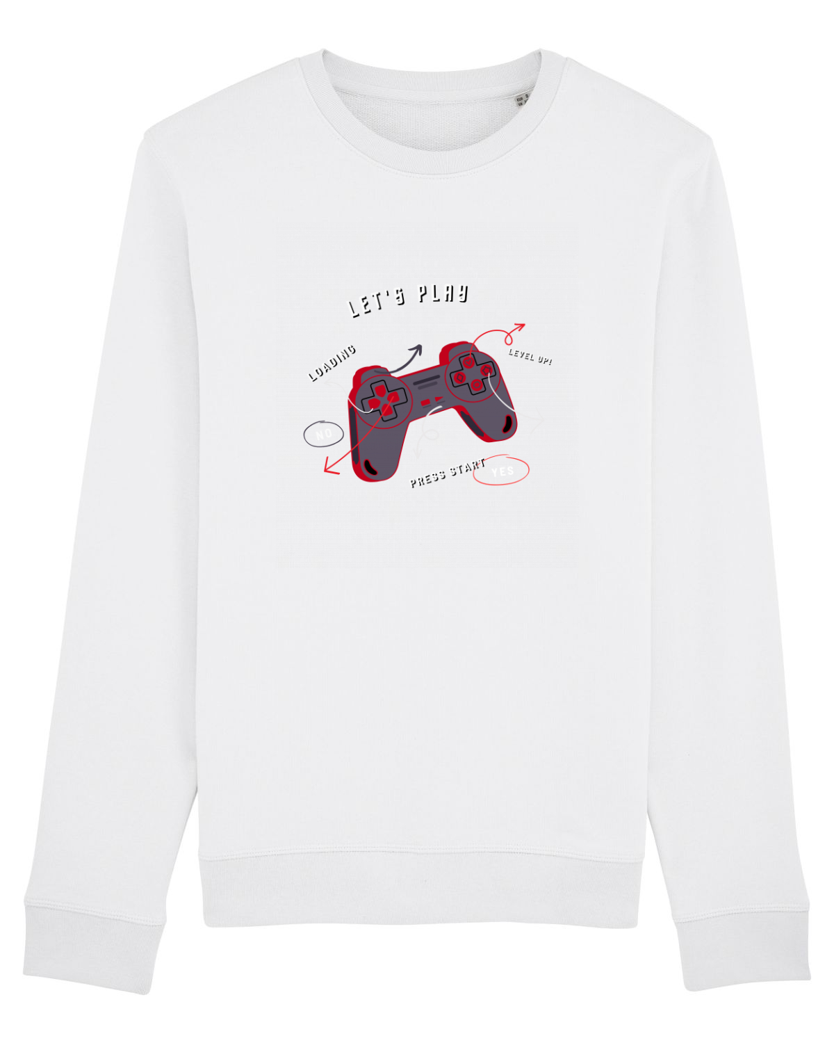 Bluză mânecă lungă Unisex Rise White
