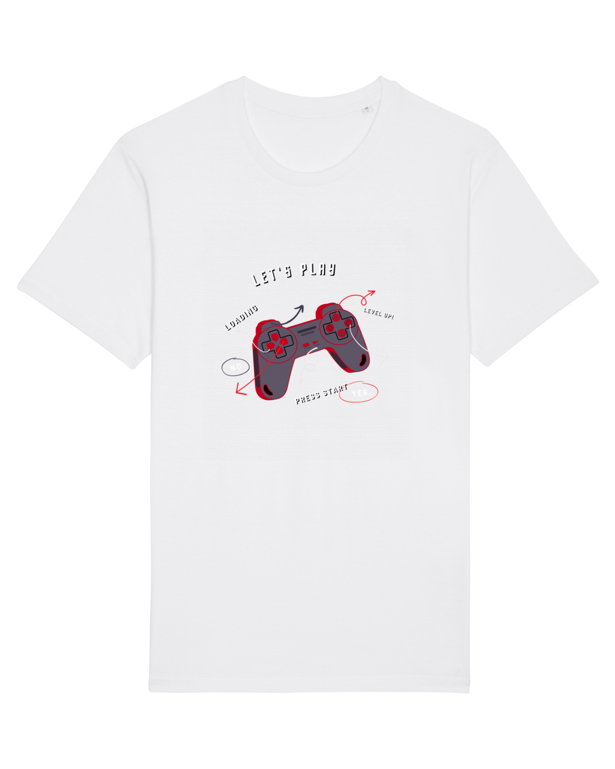 Tricou mânecă scurtă Unisex Rocker White