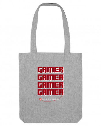 GAMER Life Is A Game Heather Grey