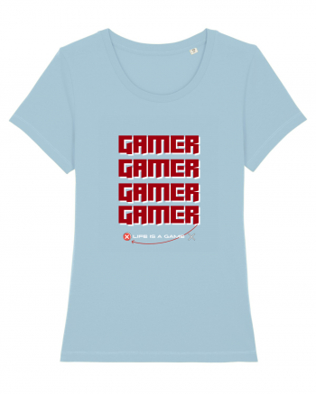 GAMER Life Is A Game Sky Blue