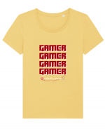 GAMER Life Is A Game Tricou mânecă scurtă guler larg fitted Damă Expresser