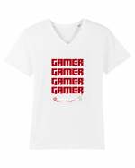 GAMER Life Is A Game Tricou mânecă scurtă guler V Bărbat Presenter