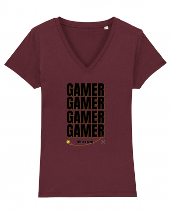 GAMER Life Is A Game Burgundy