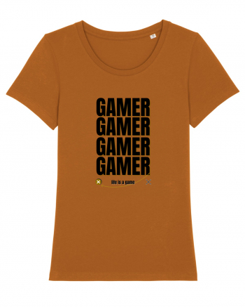 GAMER Life Is A Game Roasted Orange