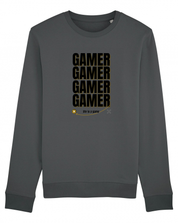 GAMER Life Is A Game Anthracite