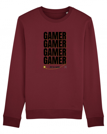 GAMER Life Is A Game Burgundy