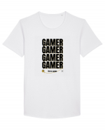 GAMER Life Is A Game Tricou mânecă scurtă guler larg Bărbat Skater