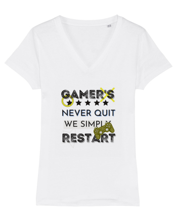 Gamers Never Quit  White