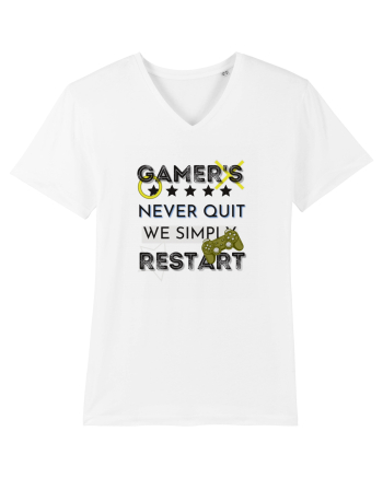 Gamers Never Quit  White