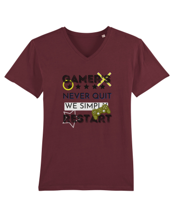 Gamers Never Quit  Burgundy