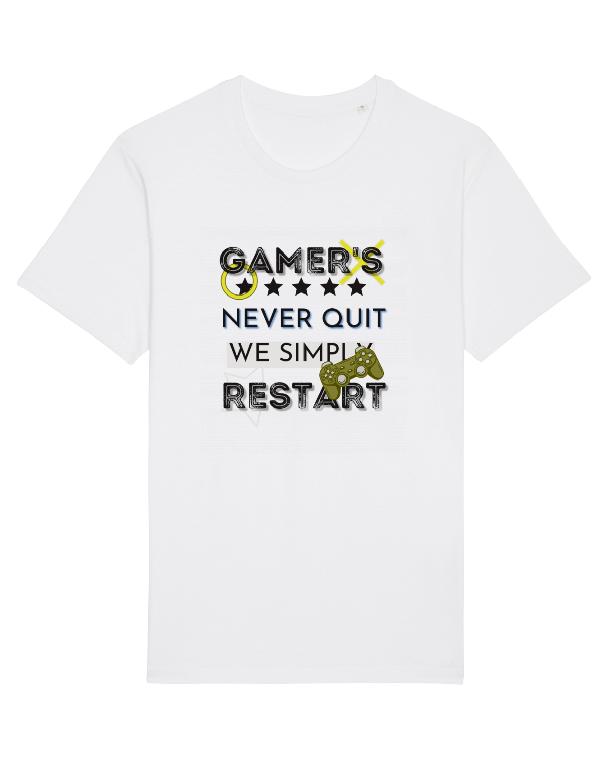 Tricou mânecă scurtă Unisex Rocker White