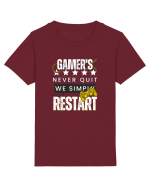 Gamers Never Quit  Tricou mânecă scurtă  Copii Mini Creator