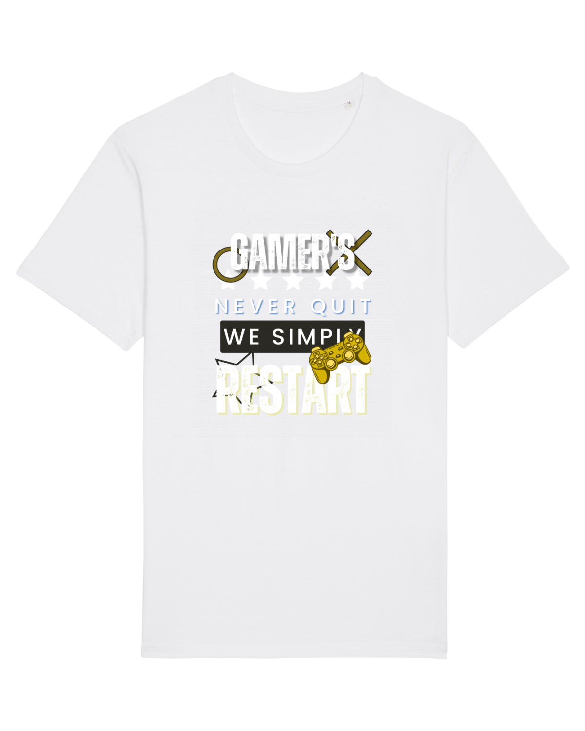 Tricou mânecă scurtă Unisex Rocker White