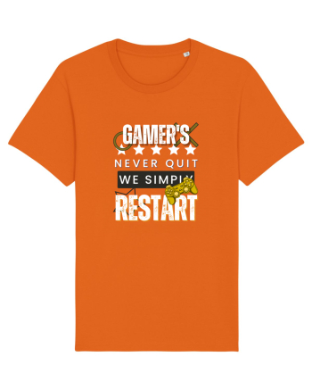 Gamers Never Quit  Bright Orange