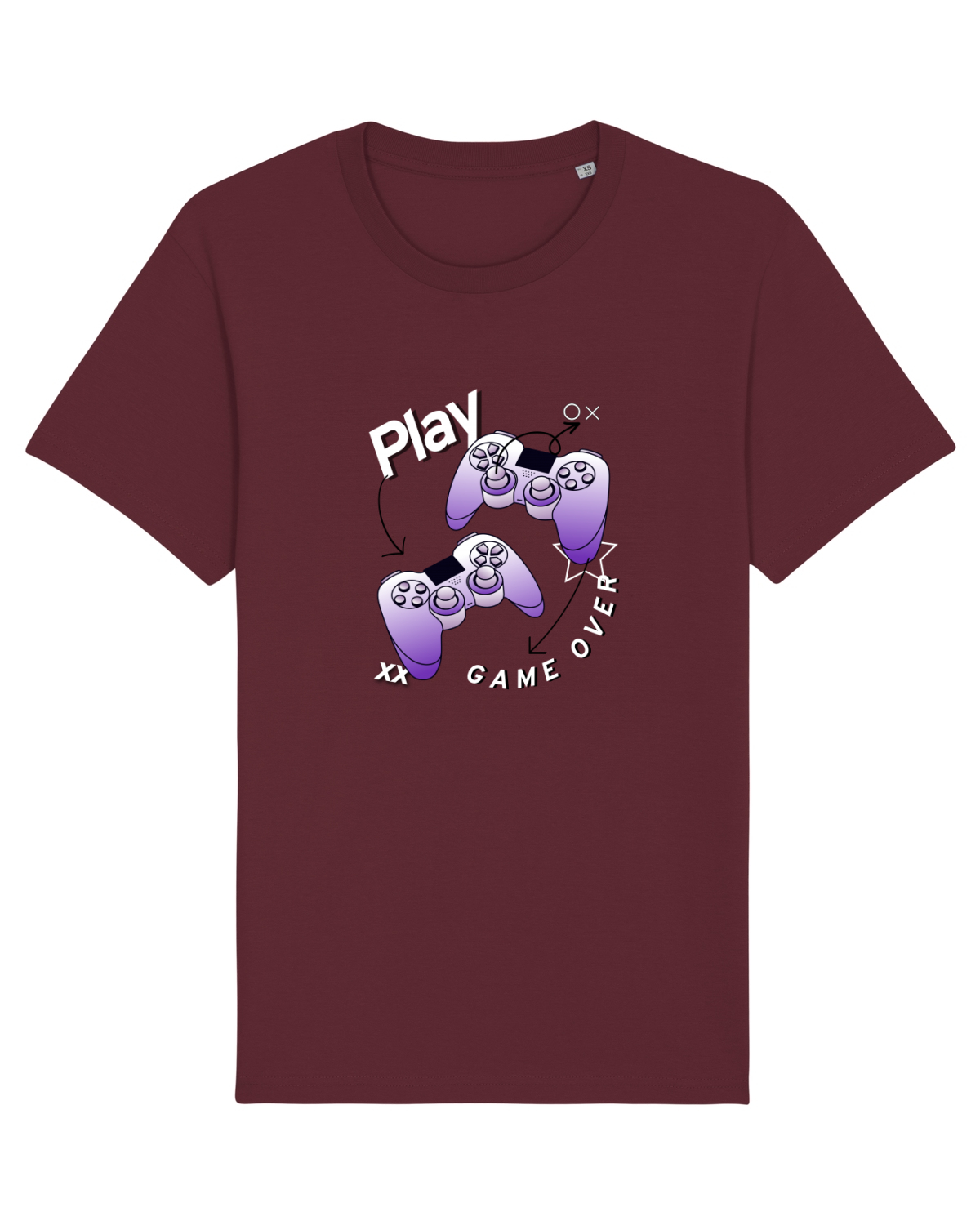 Tricou mânecă scurtă Unisex Rocker Burgundy