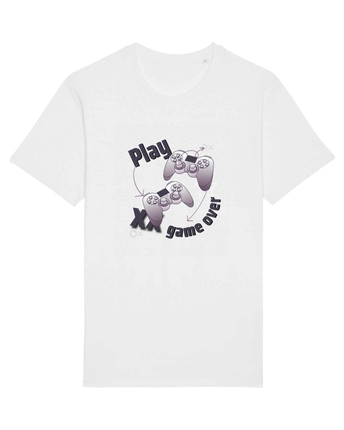 Tricou mânecă scurtă Unisex Rocker White
