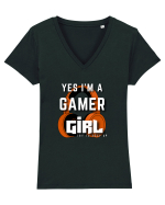 Ye I Am A Gamer Girl Tricou mânecă scurtă guler V Damă Evoker