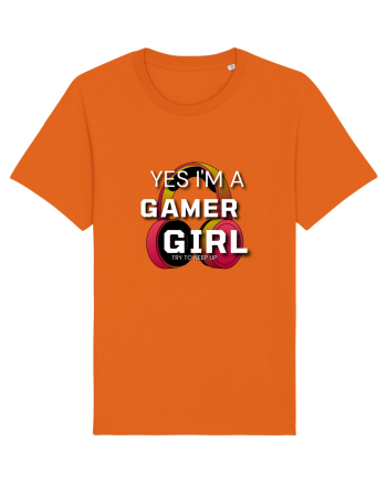 Ye I Am A Gamer Girl Bright Orange