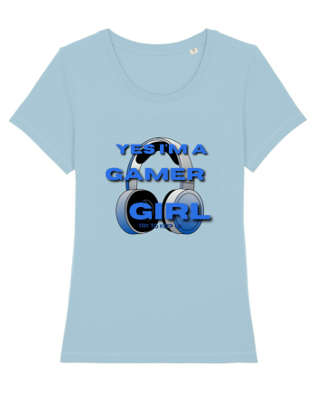 Ye I Am A Gamer Girl Sky Blue