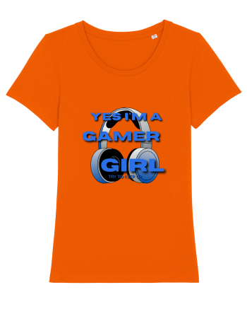 Ye I Am A Gamer Girl Bright Orange