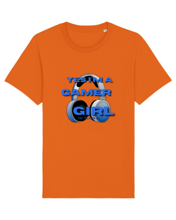 Ye I Am A Gamer Girl Bright Orange