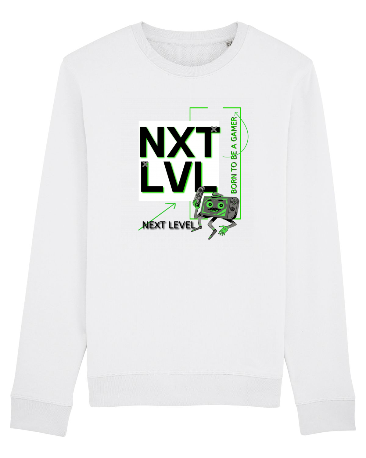 Bluză mânecă lungă Unisex Rise White