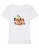 Peaches & Beaches Tricou mânecă scurtă guler larg fitted Damă Expresser