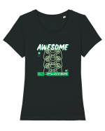 Awesome Player Tricou mânecă scurtă guler larg fitted Damă Expresser