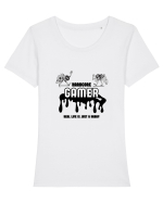 Hardcore Gamer  Tricou mânecă scurtă guler larg fitted Damă Expresser
