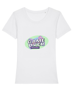 Game Over  Tricou mânecă scurtă guler larg fitted Damă Expresser