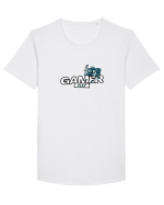 Gamer Play Tricou mânecă scurtă guler larg Bărbat Skater