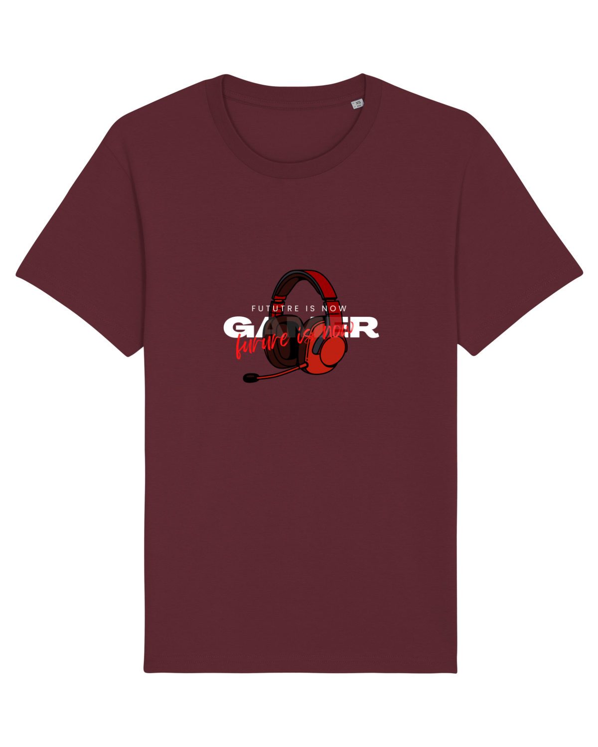 Tricou mânecă scurtă Unisex Rocker Burgundy