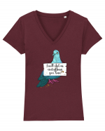 Funny pigeon Tricou mânecă scurtă guler V Damă Evoker