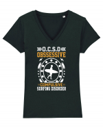 O.C.S.D Obssessive Compulsive Surfing Disorder Tricou mânecă scurtă guler V Damă Evoker