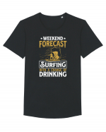 Weekend Forecast Surfing With A Change Of Drinking Tricou mânecă scurtă guler larg Bărbat Skater