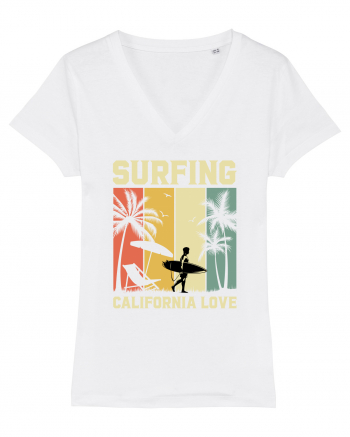 Surfing California Love White