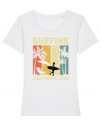 Surfing California Love White